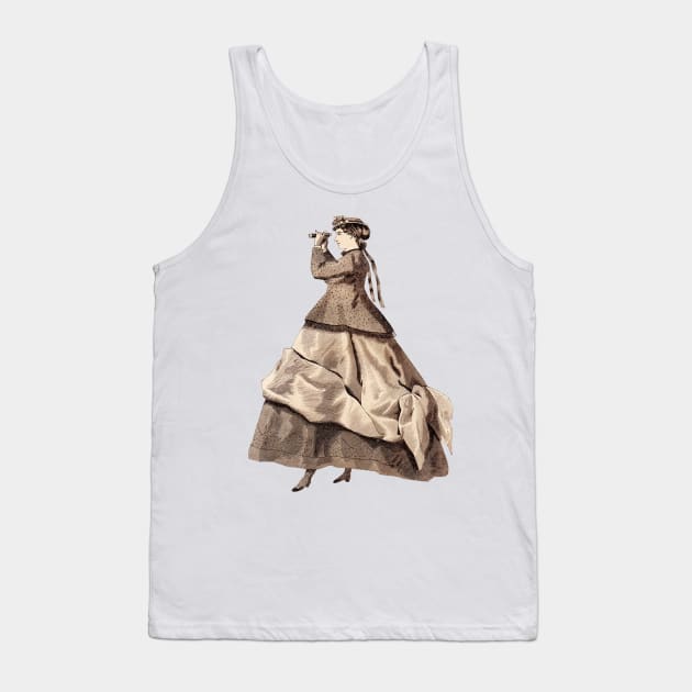 Steampunk Lady Traveller Tank Top by Pixelchicken